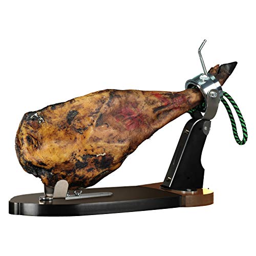 KIT Jamonero Profesional Rotatorio 360º BioPro B3 + Cuhillo + Chaira afiladora +Cubre Jamón: jamonero ham holder, jamonero profesional para jamon iberico, paletilla, jamón serrano.