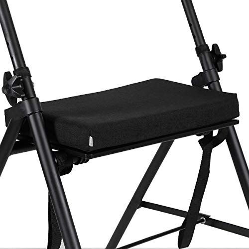 KMINA - Andador para ancianos, Andador plegable y ligero, Andadores para ancianos, Andadores adultos 2 ruedas, Andador para ancianos con asiento, COMFORT 2 Ruedas Negro