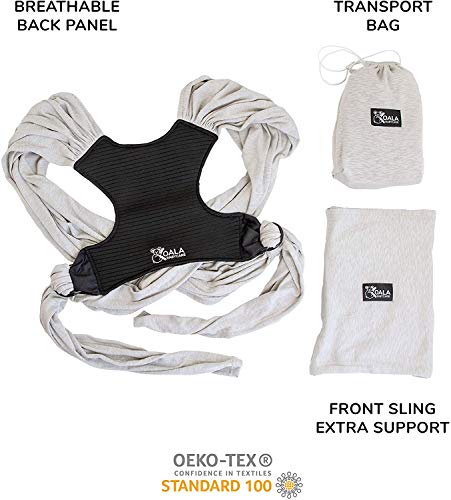 Koala Babycare - Fular Portabebés fácil de usar (fácil de colocar), unisex ajustable, la mochila portabebes multiusos apropiada hasta 10 kg. Fular portabebés elastico - Diseño Registrado KBC®