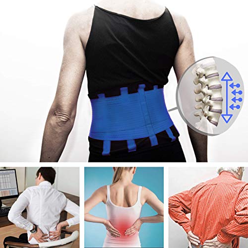 Kutikot - Faja lumbar de apoyo lumbar - Tejido transpirable - Cinturón de apoyo postural terapéutico - Soporte para la espalda - Doble regulación - Grado médico certificado CE - Ligera no hace sudar