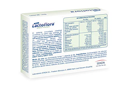 LACTOFLORA Probiótico Protector Inmunitario para Adultos, Defensas 30 Cápsulas