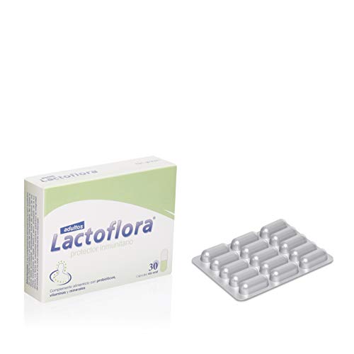 LACTOFLORA Probiótico Protector Inmunitario para Adultos, Defensas 30 Cápsulas