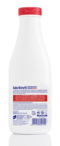 Lactovit - Gel de Ducha Reparador Lactourea, para Pieles Secas y Extra Secas - 600ml