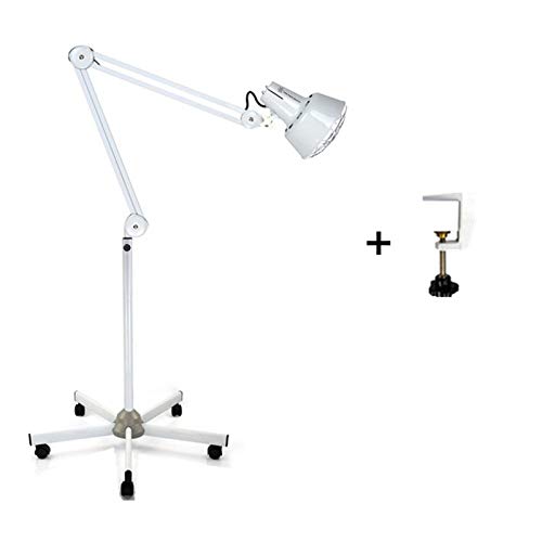 Lampara Led Pie Estetica Lampara Estetica Con Lupa Lupa Estetica Profesional  Lámpara De Trabajo 5 X Aumento Lámpara De Pie Flexible Brazo De Altura  Ajustable Con Soporte Con Ruedas Color Blanco 