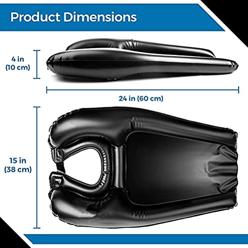 Lavacabezas hinchable, almohadilla de champú, portátil, para mesita de noche, para personas mayores, embarazadas, lesionadas, posturales, para casa, fácil de limpiar el pelo