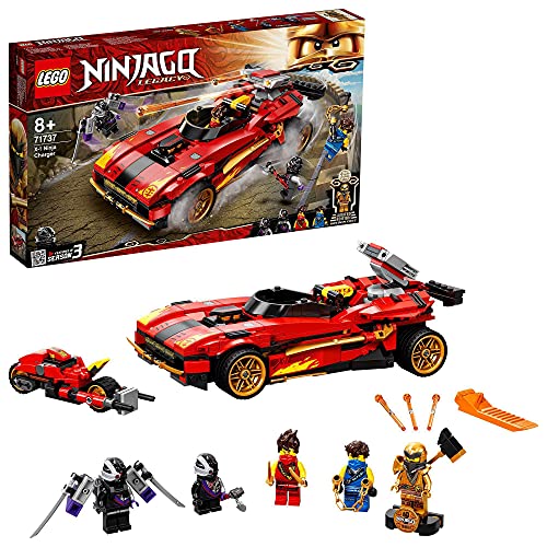 LEGO 71737 Ninjago Legacy 71737 Deportivo Ninja X-1, Coche y Moto de Juguete con Mini Figura Dorada de Cole