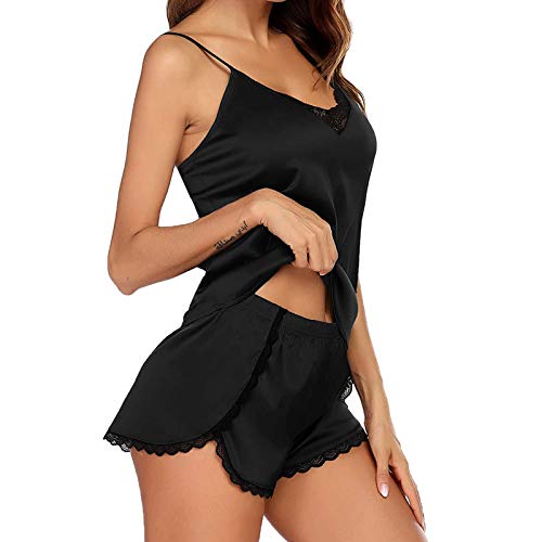 LenceríA Sexy Erotica Babydoll Mujer Ropa de Dormir Ropa Interior Servicio A Domicilio de Traje de Pijama Dividido con Cuello En V Y Cabestrillo Ajustado EláStico