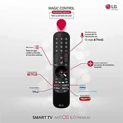 LG 50UP7500-ALEXA 2021-Smart TV 4K UHD 126 cm (50") con Procesador Quad Core, HDR10 Pro, HLG, Sonido Virtual Surround, HDMI 2.0, USB 2.0, Bluetooth 5.0, WiFi