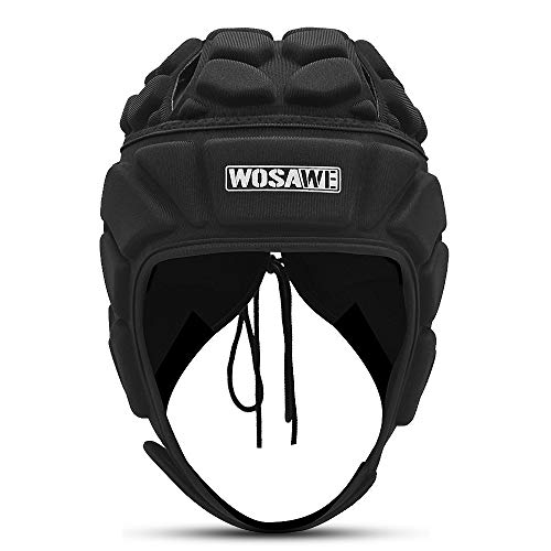 Lixada Casco de Portero Ajustable Protector de Cabeza para Fútbol Rugby Deportes