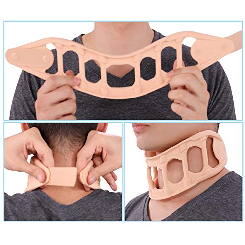 LMEILI Soporte para El Cuello para El Dolor De La Columna Cervical Collar De Silicona Suave Y Fresco para El Verano El Soporte del Cuello Se Puede Usar para Bañarse Y Lavarse con Champú