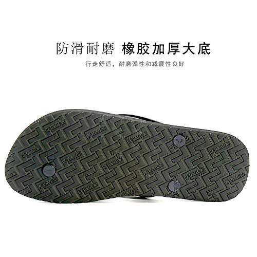 LNLJ - Pantuflas de masaje para fitness, sandalias de playa para hombres y mujeres - Chanclas de goma antideslizante en grano de madera - Khaki_41, zapatillas sanitarias para