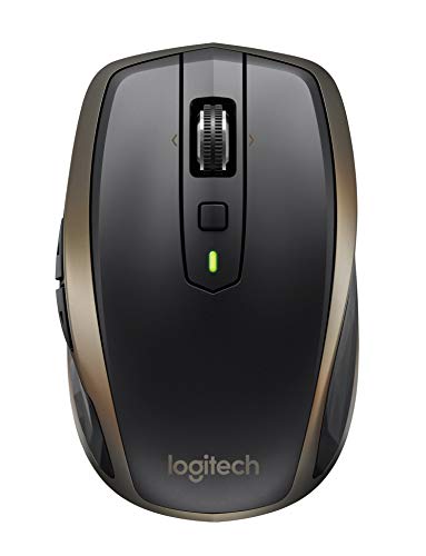 Logitech MX Anywhere 2 Ratón Inalámbrico, Bluetooth 2.4 GHz con Receptor USB Unifying, Seguimiento en Cualquier Superficie 1000 DPI, Compatible con PC/Mac/Portátil, Negro