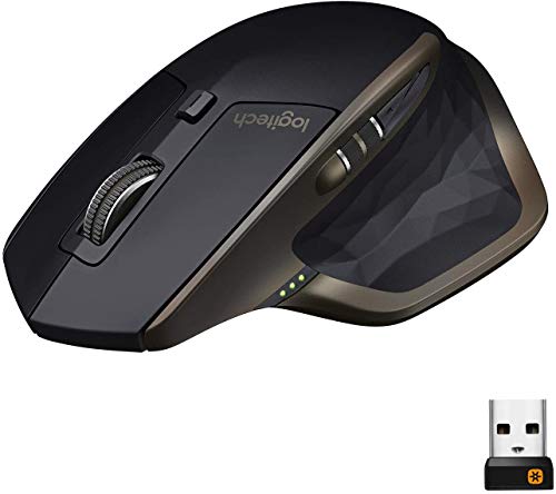 Logitech MX Master Ratón Inalámbrico, Bluetooth/2.4 GHz con Nano-Receptor USB Unifying, Seguimiento en Cualquier Superficie 1000 DPI, 5 Botones, Versión Amazon, Compatible con PC/Mac/Portátil, Negro