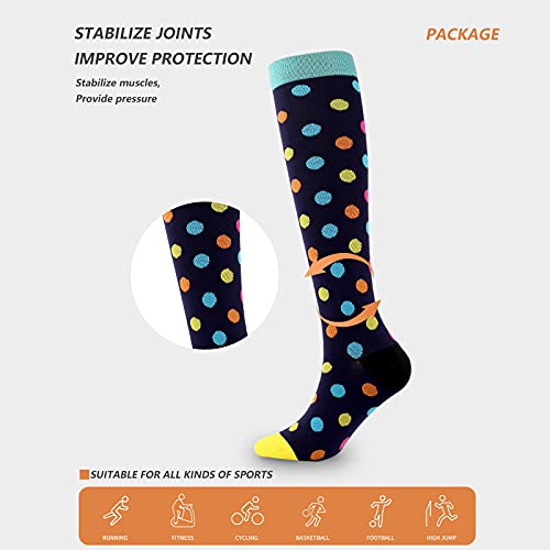 LOKEEVAN Medias de Compresion Calcetines de Compresion Mujer Hombre,20-30 mmHg Fuerte Calcetines Compresivos para Enfermera/Varices/Running/Correr/Deportivo/Senderismo/Viajar/Médico/Embarazo. (7A S/M)