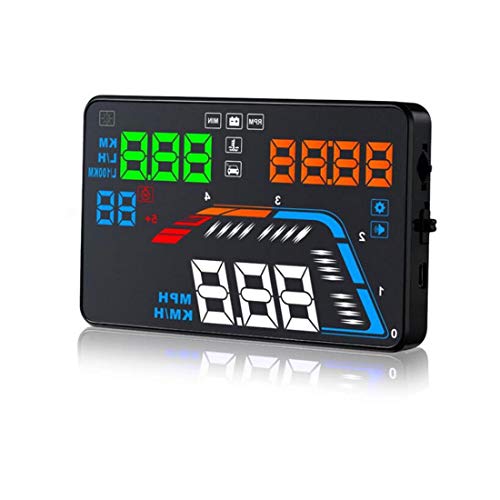 LUOAN AUTO PARTS Q700 Car Head Up Display Pantalla de 5.5 Pulgadas Coche HUD OBD2 Proyector de Parabrisas Diagnóstico de Datos de conducción de automóviles Velocímetro Digital