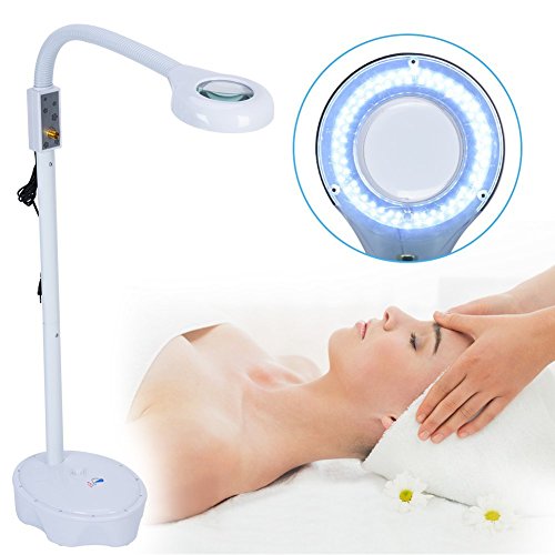 Lupa Lámpara,Lámpara de pie LED de Aumento con Soporte, LED de Suelo Estética Lupa Lámpara de Iluminación para Tatuajes Lectura Belleza Médica