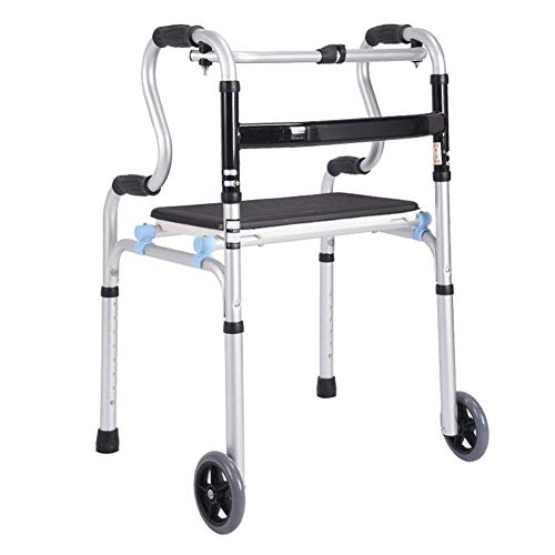 LXDDJZXQ Andador para Ancianos Walker, Ligero, Plegable, Caminante Ajustable, Conducir, Médico, Discapacitado, Anciano, Caminante, Ayuda, Muletas, Caminante Auxiliar, Pasamanos