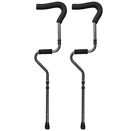 LXDDJZXQ Walker, muletas para Axilas de aleación de Aluminio Plegable y Antideslizante, muletas para Personas Mayores, un par