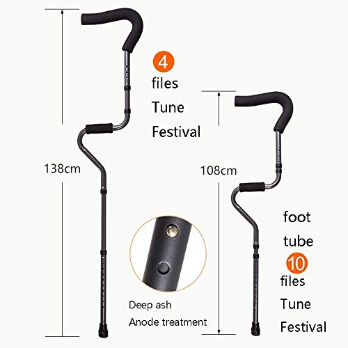 LXDDJZXQ Walker, muletas para Axilas de aleación de Aluminio Plegable y Antideslizante, muletas para Personas Mayores, un par