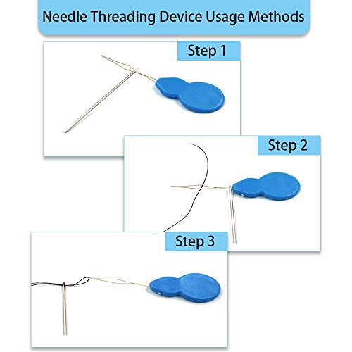 LYTIVAGEN 20 PCS Enhebrador de Aguja de Plástico, Needle Threaders con Caja Transparente Máquina de Enhebrado de Aguja para Proyectos de Manualidades de Costura (Color Aleatorio)