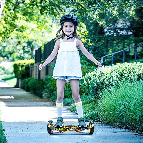 M MEGAWHEELS Hoverboard, Patinete electrico Auto Equilibrio 6.5 Pulgadas con Bluetooth, Fuerte Dual Motor y Hoverboard LED es un Regalo para niños.