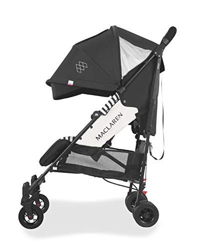 Maclaren Quest Arc silla de paseo tipo paraguas compacto y ligero, Para niños de recién nacidos hasta 25 kg, capota extensible con factor UPF 50+, asiento reclinable, Incluye protector para la lluvia