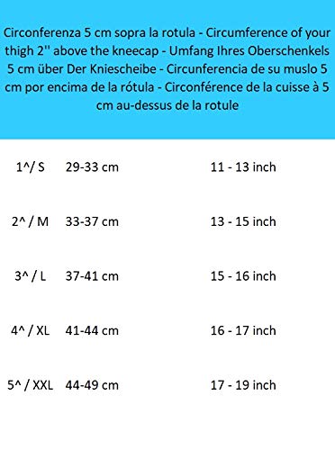 MANIFATTURA BERNINA Saniform 4013 (Talla 5) - Rodillera elástica compresión para Mujer y Hombre Soporte para Rodilla