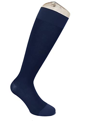 MANIFATTURA BERNINA Variform 3520 (Talla M Azul) - Calcetines lana compresión graduada Unisex para hombre y mujer medias de Compresión 13-17 mmHg