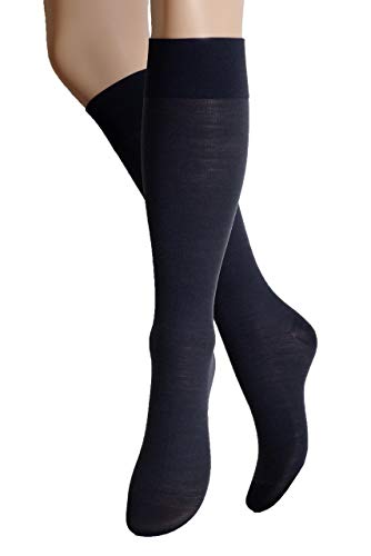 MANIFATTURA BERNINA Variform 3520 (Talla M Azul) - Calcetines lana compresión graduada Unisex para hombre y mujer medias de Compresión 13-17 mmHg