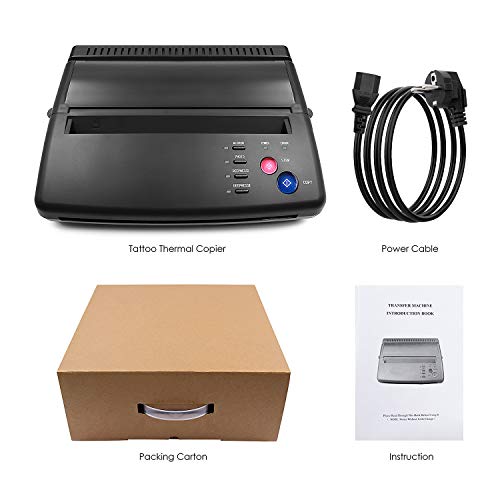 Máquina de transferencia de tatuajes BIOMASER® Tattoo Printer Drawing Thermal Stencil Maker Copiadora para Papel de Transferencia de Tatuajes Papel de Carbón … (EU plug)