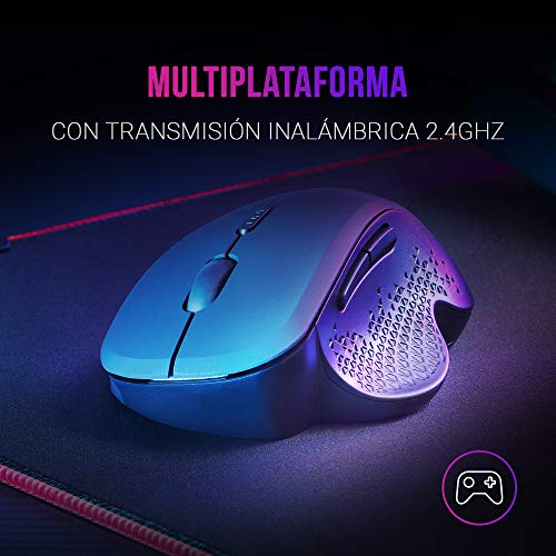 Mars Gaming MMWERGO Negro, Ratón Inalámbrico Ergonómico para PS4/PS5/XBOX/PC/Mac