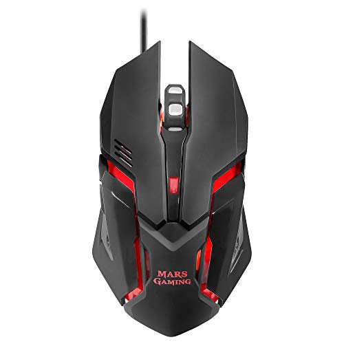 MARSGAMING MCPRGB2ES, Combo Gaming Teclado y Ratón +Alfombrilla XXL+ Cascos, ES, negro