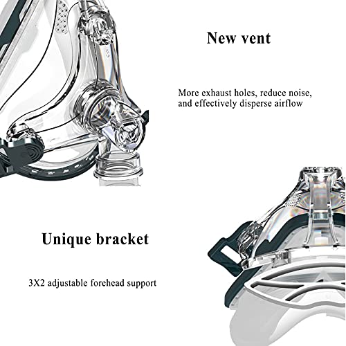Máscara Para Dormir, Gel De Sílice Médico, Casco Ajustable De Cara Completa, Máscara Oronasal Con Interfaz De Oxígeno Para Respirar, Conoce Diferentes Formas Faciales,L