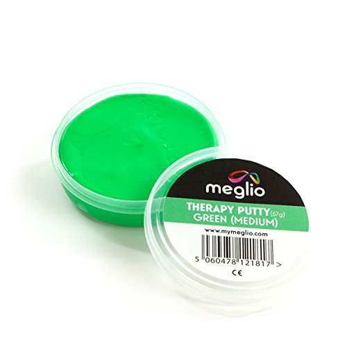 Masilla Terapéutica para Manos Meglio 57g - para Ejercicios de Manos focalizados en la Rehabilitación y Recuperación de la Mano, Fortalecimiento Muscular (Pack de 4)