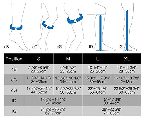 MD Medias de Calidad Médica 15-20mmHg Anti-embolia Graduadas Calcetines de Compresión hasta el Muslo Calcetines de Soporte para Hombres y Mujeres Punta Cerrada NudeL