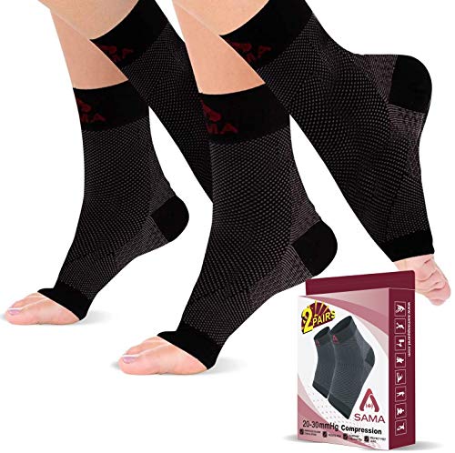 Medias de Compresión Mujer y Hombre, Clase 2 – 2 Pares de Calcetines de Compresión Mujer – Ideal para Vuelos, Deportes, Circulación Sanguínea – Calcetines Compresivos Enfermera y Embarazada