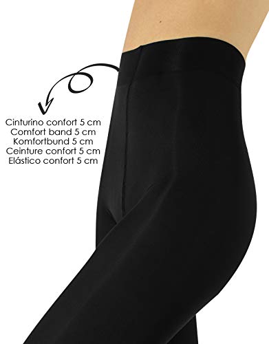 MEDIAS DE INVIERNO | PANTYS TUPIDOS DE COLORES | 80 DEN | M, L, XL | CALCETERÍA ITALIANA | (L, Negro)