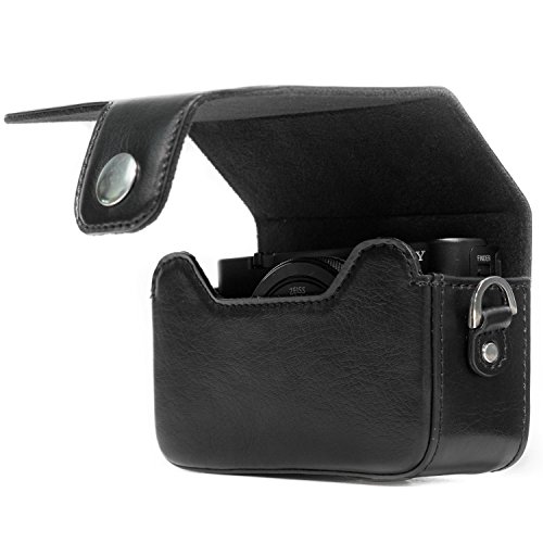 MegaGear MG281 - Funda de Piel con cinturón, Negro