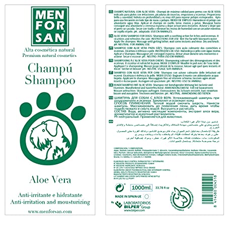 MENFORSAN Champú Perros Aloe Vera - 1 Litro