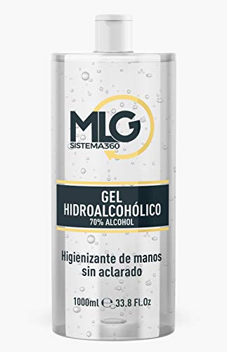 MLG SISTEMA 360 - Gel Hidroalcohólico 1000ml 70% de Alcohol | Sin aclarado | Higienizante de Manos 1 Litro