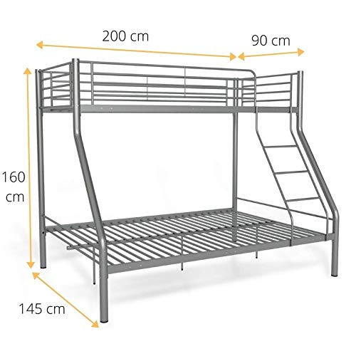 Mobelcenter - Litera Doble Gris - Litera Doble Matrimonio - Litera Triple - Camas 90x190 y 135x190 - (0005)