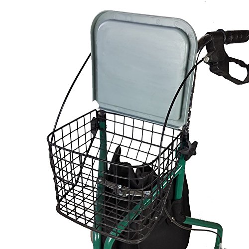 Mobiclinic, Modelo Caleta, Andador para adultos, Marca Española, para mayores, minusválidos o ancianos, de acero, ligero, plegable, con cesta y 3 ruedas, Color Verde