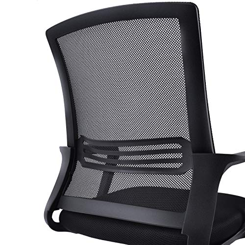 Moiitee Silla de oficina ergonómica silla de oficina, silla giratoria de altura ajustable con reposabrazos basculante, silla reclinable de malla de respaldo alto, ruedas giratorias de 360°