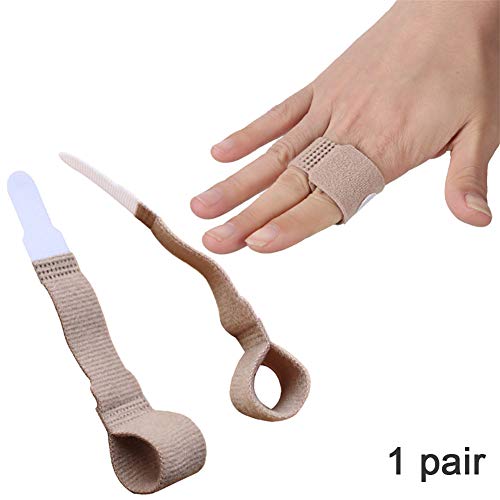 Moligin 1pair Martillo enderezando enderezando Vendajes con Amortiguador Separador de Punta transpiradora y cómoda Toe Separador de la Correa de buión Corrector de buion Suministros de Belleza