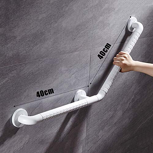 Moo PVC Asidero Ducha Acero Inoxidable Antideslizante Diseño Asideros Seguridad para Minusvalido y Ancianos WC Tornillo de Regalo