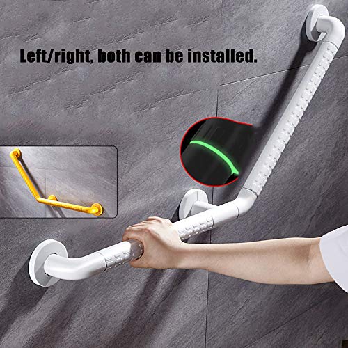 Moo PVC Asidero Ducha Acero Inoxidable Antideslizante Diseño Asideros Seguridad para Minusvalido y Ancianos WC Tornillo de Regalo