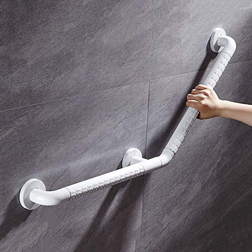 Moo PVC Asidero Ducha Acero Inoxidable Antideslizante Diseño Asideros Seguridad para Minusvalido y Ancianos WC Tornillo de Regalo