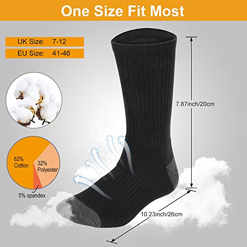 MOSOTECH Calcetines Deporte Hombre, 5 Pares Cómodos Gruesos Calcetines Hombres Para Running, Caminata, Senderismo - Cojín Engrosado, Anti Ampolla, Transpirable, Alto Rendimiento, Talla 41-46