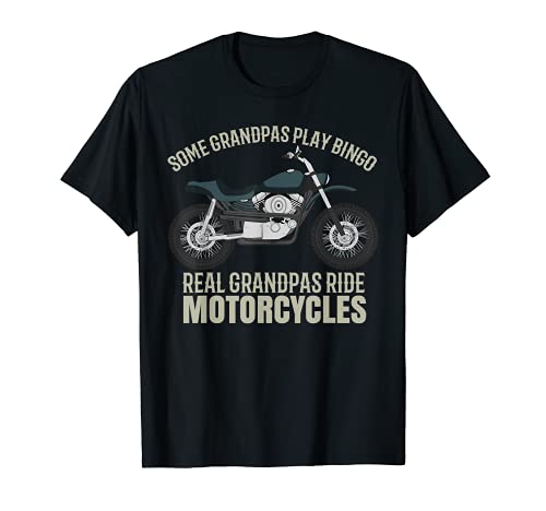 Motocicleta Abuelo Amante De Ir En Moto Motero Motociclista Camiseta