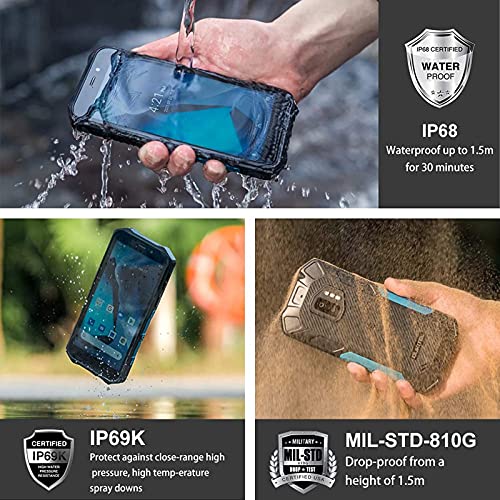 Moviles Libre Resistentes OUKITEL WP12 Android11 Rugged Smartphones 4GB+32GB Teléfono Móvil IP68 4000mAh 5.5 Pulgadas Robusto Movil 13MP+8MP Cámara 4G Dual SIM 3 LED Flash Indestructibles Móvil Rojo